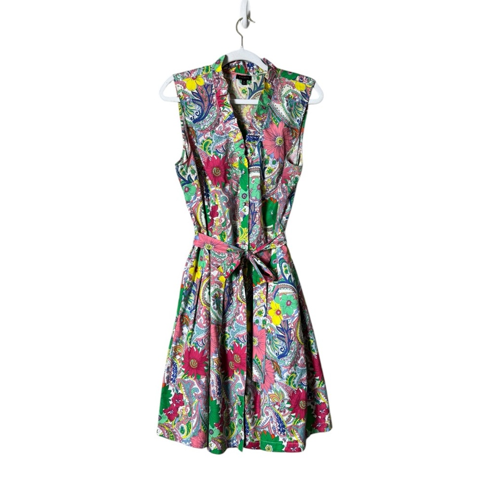 Talbots Multicolor Floral Paisley Sleeveless Midi Dress - Picture 5 of 12